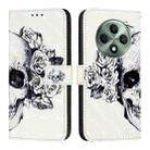 For OPPO Reno12 F Global 3D Painting Horizontal Flip Leather Phone Case(Skull) - 2