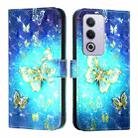 For OPPO A3 Pro 5G Global 3D Painting Horizontal Flip Leather Phone Case(Golden Butterfly) - 2