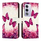 For OPPO A3 Pro 5G Global 3D Painting Horizontal Flip Leather Phone Case(Rose Butterfly) - 2