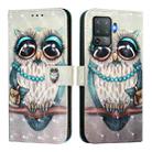 For OPPO F19 Pro / Reno5 F 3D Painting Horizontal Flip Leather Phone Case(Grey Owl) - 2