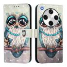 For OPPO Find X8 Pro 3D Painting Horizontal Flip Leather Phone Case(Grey Owl) - 2