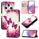 For OPPO Find X8 Pro 3D Painting Horizontal Flip Leather Phone Case(Rose Butterfly) - 1