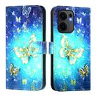 For OPPO Reno13 F 5G Global 3D Painting Horizontal Flip Leather Phone Case(Golden Butterfly) - 2