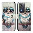 For OPPO A5 5G Global 3D Painting Horizontal Flip Leather Phone Case(Grey Owl) - 2