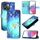 For OPPO Reno14 F 5G 3D Painting Horizontal Flip Leather Phone Case(Golden Butterfly) - 1