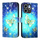 For OPPO Reno14 F 5G 3D Painting Horizontal Flip Leather Phone Case(Golden Butterfly) - 2