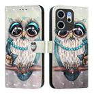 For OPPO Reno14 F 5G 3D Painting Horizontal Flip Leather Phone Case(Grey Owl) - 2