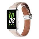 For Samsung Galaxy Fit 3 Litchi Texture Magnetic Buckle Slim Leather Watch Band(Apricot) - 1