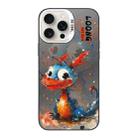 For iPhone 15 Pro Max Splash-ink AI Cute Dragon PC Hybrid TPU Phone Case(Big-eye Dragon) - 1