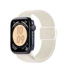 For Apple Watch SE 2023 44mm Carbon Fiber Texture Snap Buckle Nylon Watch Band(Starlight) - 1