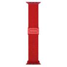 For Apple Watch SE 2023 40mm Carbon Fiber Texture Snap Buckle Nylon Watch Band(Red) - 3