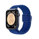 For Apple Watch Ultra 2 49mm Carbon Fiber Texture Snap Buckle Nylon Watch Band(Blue) - 1