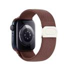 For Apple Watch Ultra 2 49mm Carbon Fiber Texture Snap Buckle Nylon Watch Band(Smoke Purple) - 2