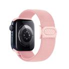 For Apple Watch Series 9 45mm Carbon Fiber Texture Snap Buckle Nylon Watch Band(Pink) - 2