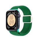 For Apple Watch Series 9 45mm Carbon Fiber Texture Snap Buckle Nylon Watch Band(Green) - 1