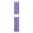 For Apple Watch Series 9 41mm Carbon Fiber Texture Snap Buckle Nylon Watch Band(Purple) - 3