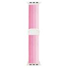 For Apple Watch Ultra 49mm Carbon Fiber Texture Snap Buckle Nylon Watch Band(Gradient Pink) - 3