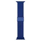 For Apple Watch Series 8 41mm Carbon Fiber Texture Snap Buckle Nylon Watch Band(Blue) - 3