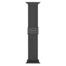 For Apple Watch Series 8 45mm Carbon Fiber Texture Snap Buckle Nylon Watch Band(Grey) - 3