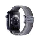 For Apple Watch Series 8 45mm Carbon Fiber Texture Snap Buckle Nylon Watch Band(Gradient Grey) - 2