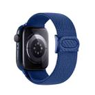 For Apple Watch SE 2022 40mm Carbon Fiber Texture Snap Buckle Nylon Watch Band(Blue) - 2