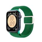 For Apple Watch SE 2022 40mm Carbon Fiber Texture Snap Buckle Nylon Watch Band(Green) - 1