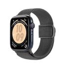 For Apple Watch SE 40mm Carbon Fiber Texture Snap Buckle Nylon Watch Band(Grey) - 1