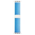 For Apple Watch SE 40mm Carbon Fiber Texture Snap Buckle Nylon Watch Band(Gradient Blue) - 3
