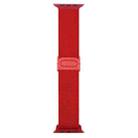 For Apple Watch Series 6 40mm Carbon Fiber Texture Snap Buckle Nylon Watch Band(Red) - 3