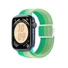 For Apple Watch Series 3 42mm Carbon Fiber Texture Snap Buckle Nylon Watch Band(Gradient Green) - 1