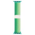 For Apple Watch Series 3 42mm Carbon Fiber Texture Snap Buckle Nylon Watch Band(Gradient Green) - 3