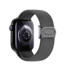 For Apple Watch Series 2 42mm Carbon Fiber Texture Snap Buckle Nylon Watch Band(Grey) - 2