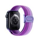 For Apple Watch Series 2 42mm Carbon Fiber Texture Snap Buckle Nylon Watch Band(Gradient Purple) - 2