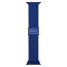 For Apple Watch Series 2 38mm Carbon Fiber Texture Snap Buckle Nylon Watch Band(Blue) - 3