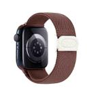 For Apple Watch Series 10 46mm Carbon Fiber Texture Snap Buckle Nylon Watch Band(Smoke Purple) - 2