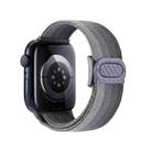 For Apple Watch Series 10 42mm Carbon Fiber Texture Snap Buckle Nylon Watch Band(Gradient Grey) - 2