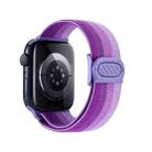 For Apple Watch Series 10 42mm Carbon Fiber Texture Snap Buckle Nylon Watch Band(Gradient Purple) - 2