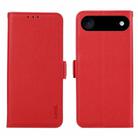 For iPhone 17 Air ABEEL Side-Magnetic Litchi Pattern Leather RFID Phone Case(Red) - 1