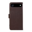 For iPhone 17 Air ABEEL Side-Magnetic Litchi Pattern Leather RFID Phone Case(Brown) - 3