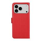 For iPhone 17 Pro Max ABEEL Side-Magnetic Litchi Pattern Leather RFID Phone Case(Red) - 3