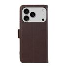 For iPhone 17 Pro Max ABEEL Side-Magnetic Litchi Pattern Leather RFID Phone Case(Brown) - 3