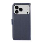 For iPhone 17 Pro Max ABEEL Side-Magnetic Litchi Pattern Leather RFID Phone Case(Blue) - 3