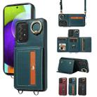 For Samsung Galaxy A52 5G/4G Crossbodys Wallet Bag Ring Holder Leather Phone Case(Green) - 1