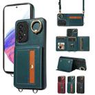 For Samsung Galaxy A53 5G Crossbodys Wallet Bag Ring Holder Leather Phone Case(Green) - 1