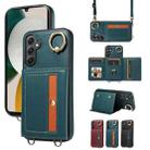 For Samsung Galaxy A54 5G Crossbodys Wallet Bag Ring Holder Leather Phone Case(Green) - 1