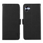 For Samsung Galaxy A04 ABEEL Side-Magnetic Litchi Pattern Leather RFID Phone Case(Black) - 1