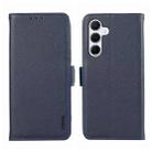 For Samsung Galaxy A14 4G/5G ABEEL Side-Magnetic Litchi Pattern Leather RFID Phone Case(Blue) - 1
