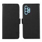 For Samsung Galaxy A32 4G ABEEL Side-Magnetic Litchi Pattern Leather RFID Phone Case(Black) - 1