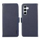 For Samsung Galaxy A54 5G ABEEL Side-Magnetic Litchi Pattern Leather RFID Phone Case(Blue) - 1