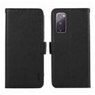 For Samsung Galaxy S20 FE ABEEL Side-Magnetic Litchi Pattern Leather RFID Phone Case(Black) - 1